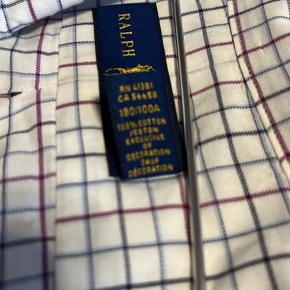 Ralph Lauren Golf Shirt Mens Size large Plaid Tilden Long Sleeve Button Down - Picture 10 of 10